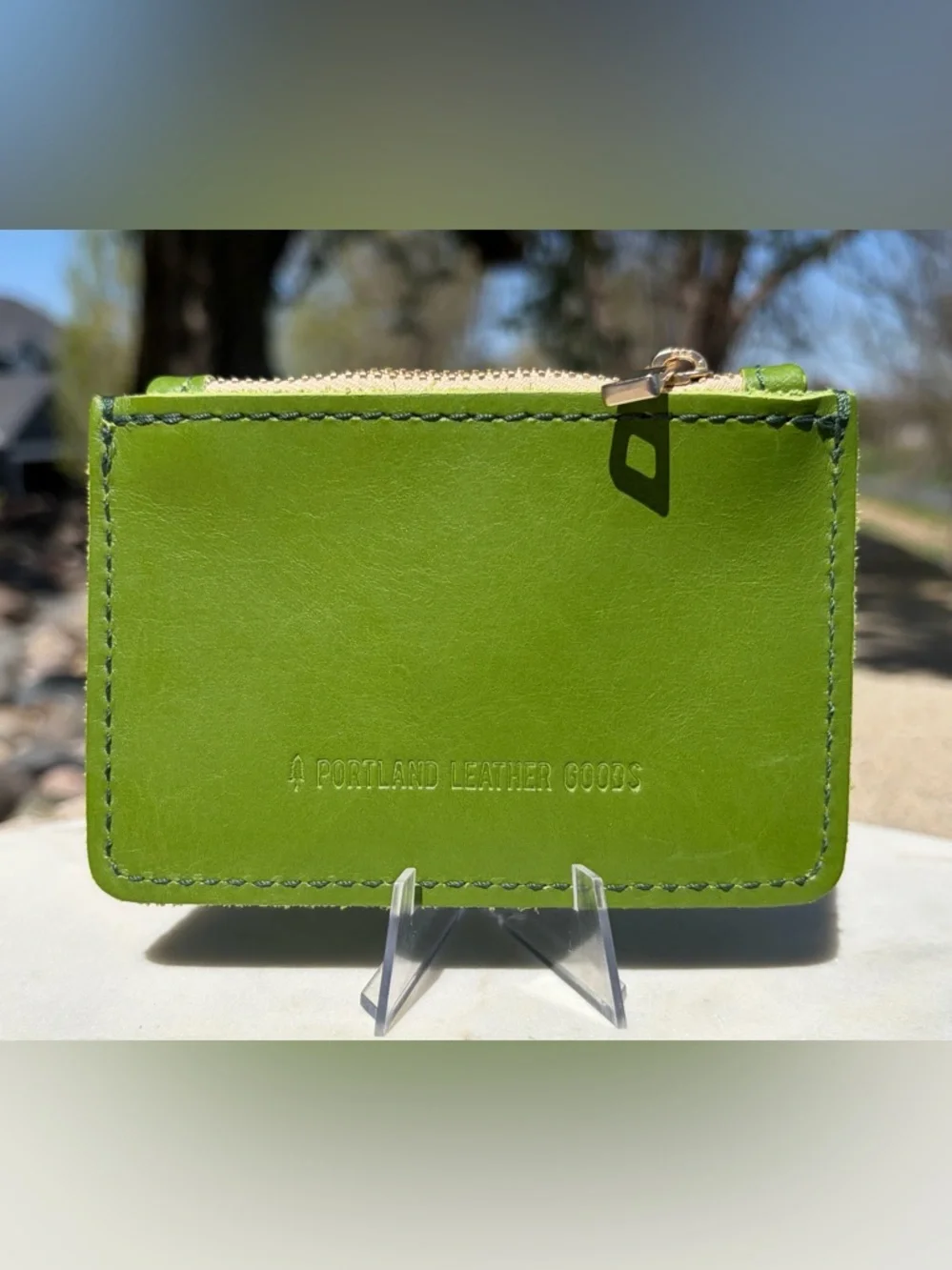 Sabrina Wallet Portland Leather Apple Green NWOT